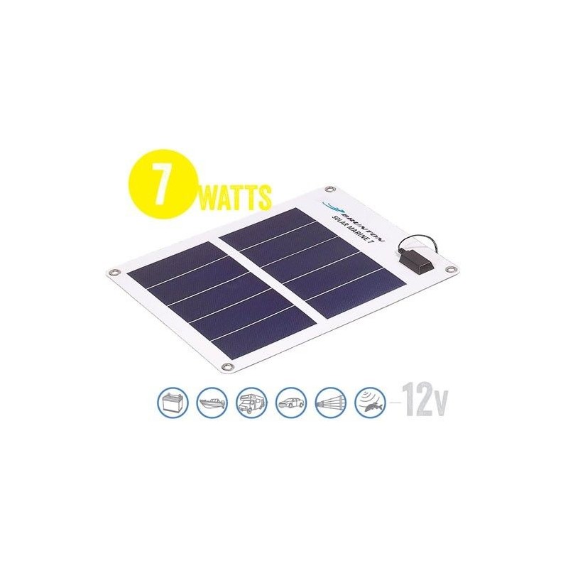 Panel Solar Flexible A Prueba De Agua Solar Marine 7 Watt, 12V