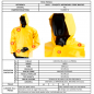 Chaqueta Impermeable Con Capucha y Cierre Broches Amarillo