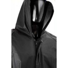 Zíper com jaqueta impermeável e velcro preto