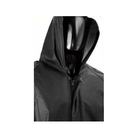 Chaqueta Impermeable Cremallera Y Velcro Negro