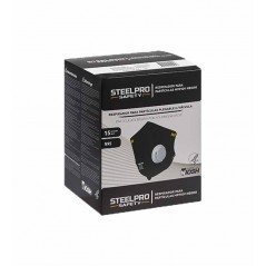 Respirador M9910V Con Válvula N95 Plegable Steelpro Negro