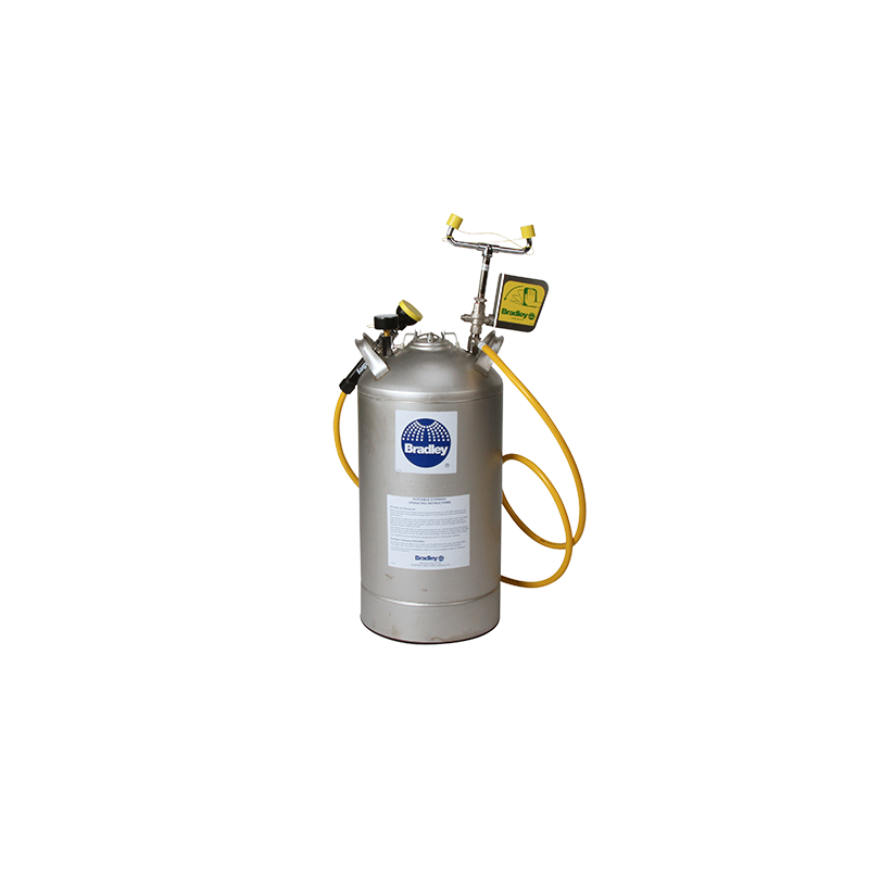 Estação de piso pressurizada 10 gal com mangueiras portáteis Bradley S19-690 / S19-690LHS