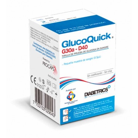 -Caja de tirillas para glucómetro glucoquick G30 – 