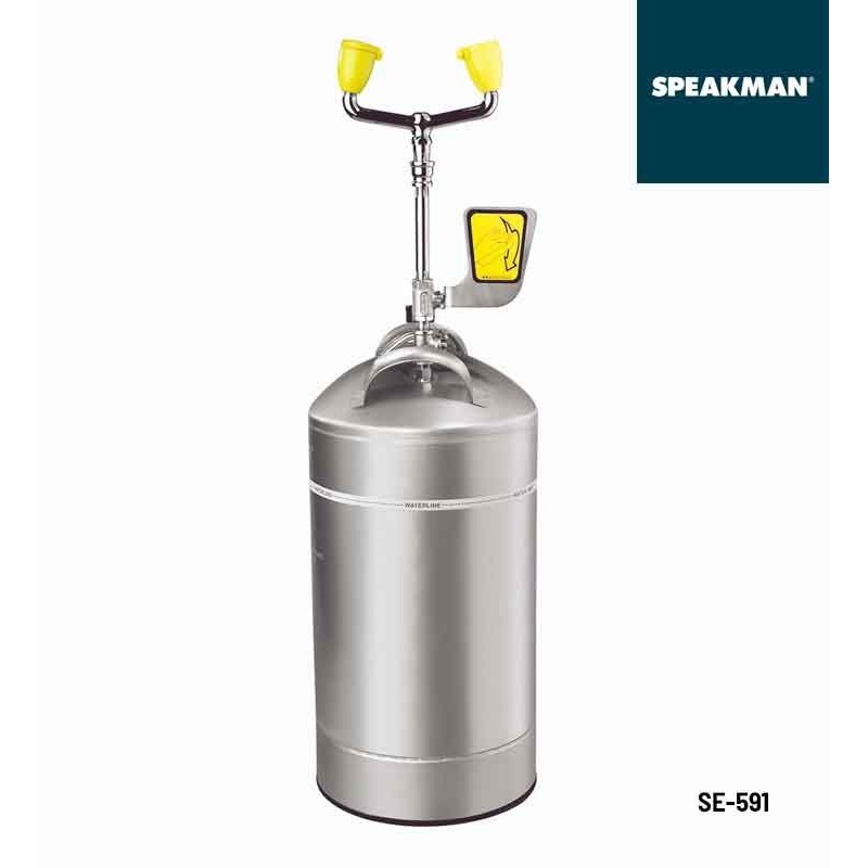 Lavaojos Portátil Speakman SE-591 de 10 Galones Rociado doble Cubiertas Antipolvo Abatibles y Manómetro Lavaojos Portátil Speakman SE-591 de 10 Galones Rociado doble Cubiertas Antipolvo Abatibles y Manómetro