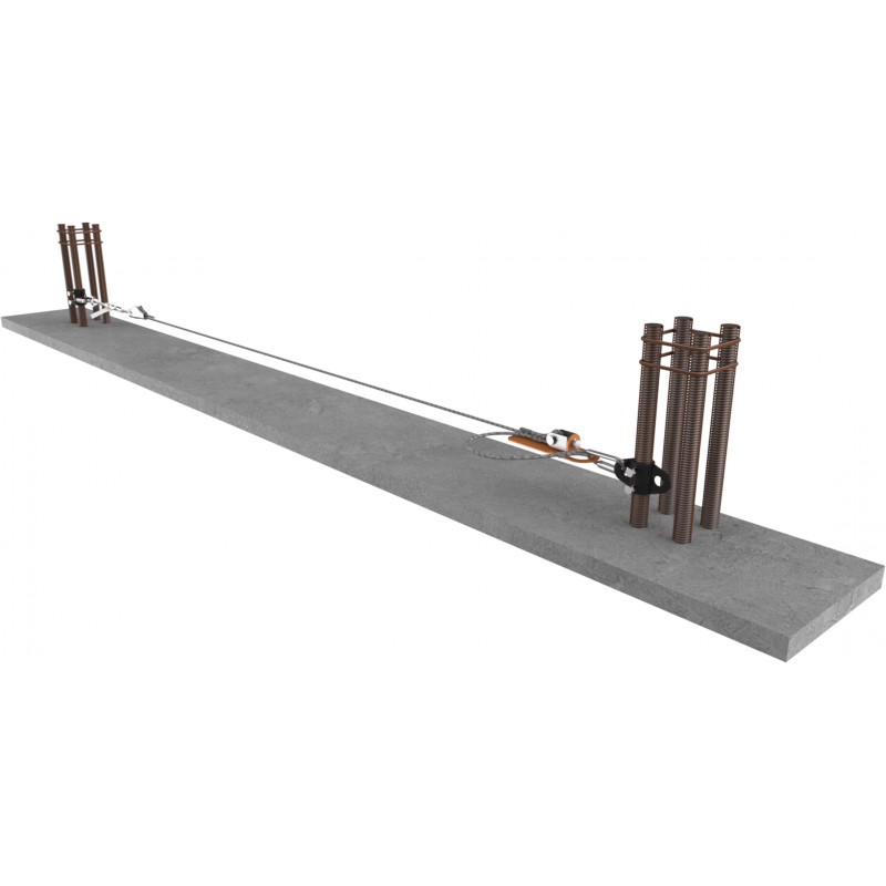 Linha de vida horizontal móvel de 4