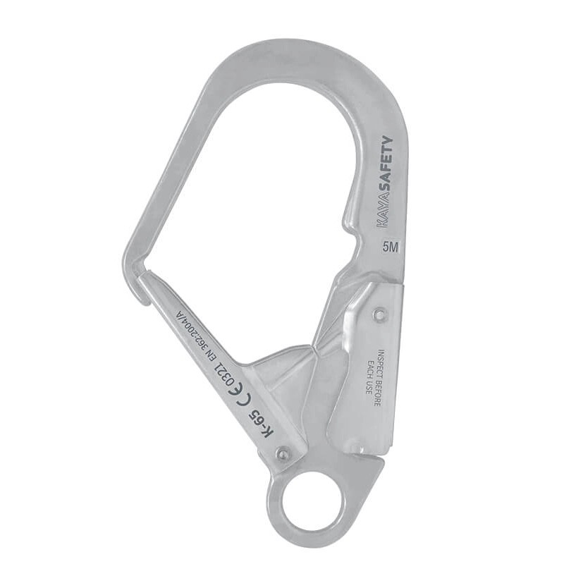 Carabiner de aço de ação dupla 65 mm