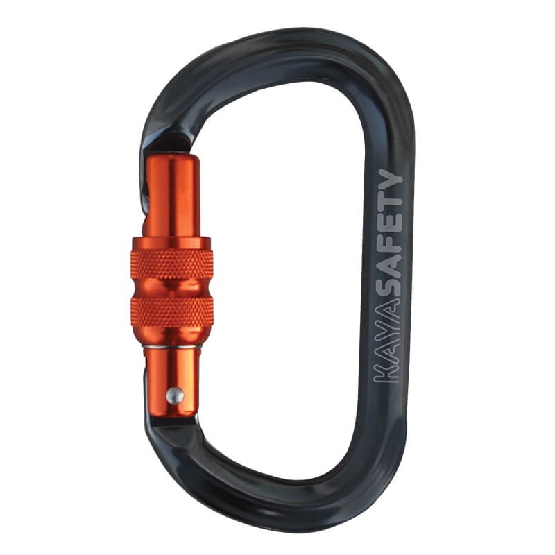 Mosquetón De Aluminio Con Forma Ovalada Bloqueo De Tornillo 18 Mm