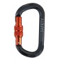 Carabiner de alumínio com fecho de parafuso de forma oval 18 mm